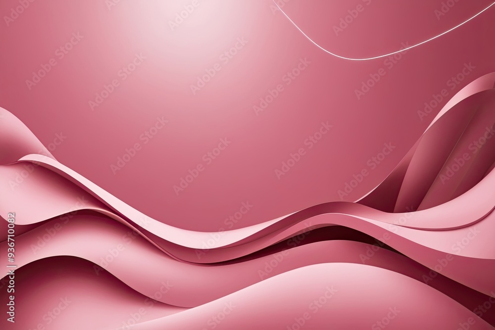 Poster elegant soft pink abstract background with modern wave patterns and light effects