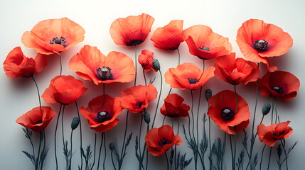 paper poppies flowers