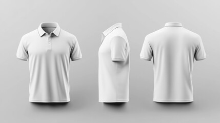 White Polo Shirt Design - Generative AI