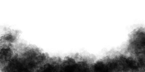 Black clouds. Clouds with transparent background of black color. Halloween overlay, realistic smoke fog overlay. Backgrounds with cloud textures with transparencies