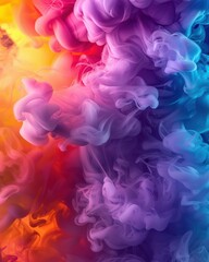 Fototapeta premium Abstract colorful smoke swirls. AI.