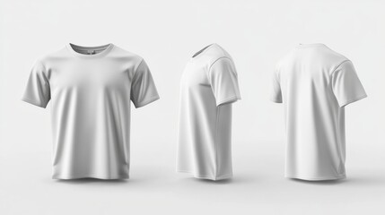Fototapeta premium Plain White T-Shirt on Display Generative AI
