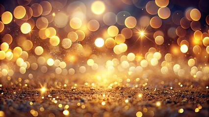 Soft, warm light pours through a blurred background, creating a beautiful bokeh effect with twinkling circles of illumination, adding depth and magic to the scene.