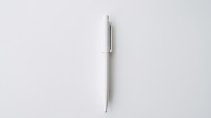 Minimalistic White Pen on White Background Generative AI