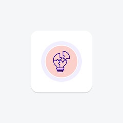 Ideas circle icon , vector, pixel perfect, illustrator file