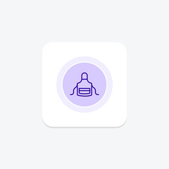 Apron icon, kitchen, cooking, chef, garment, editable vector, pixel perfect, illustrator ai file