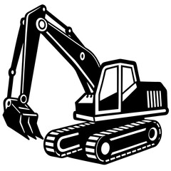 Naklejka premium excavator on a site