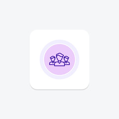 Business Team circle icon , vector, pixel perfect, illustrator file