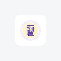 Expenses circle icon , vector, pixel perfect, illustrator file