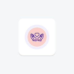 Gratitude circle icon , vector, pixel perfect, illustrator file