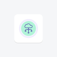 Cloud Network icon, network, internet, online, data, editable vector, pixel perfect, illustrator ai file