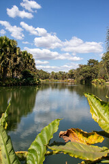 Lagoa refletindo o c&eacute;u