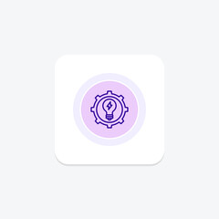 Energy Management circle icon , vector, pixel perfect, illustrator file