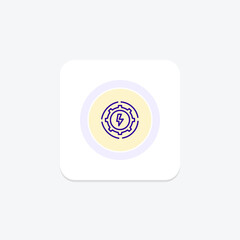 Energy Transition circle icon , vector, pixel perfect, illustrator file