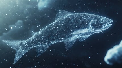 Fototapeta premium Digital Fish Illustration