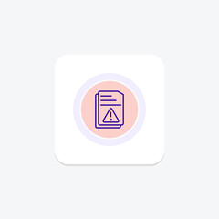 File Error circle icon , vector, pixel perfect, illustrator file