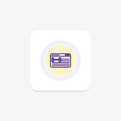 Fitness Tips circle icon , vector, pixel perfect, illustrator file