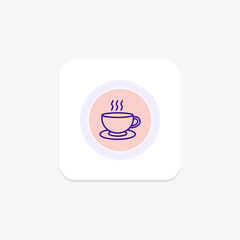 Tea icon, cake, dessert, icon, festive cake line icon, editable vector icon, pixel perfect, illustrator ai file