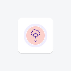 Cloud Search circle icon , vector, pixel perfect, illustrator file