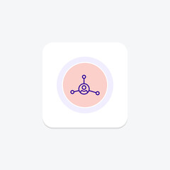 Users network circle icon , vector, pixel perfect, illustrator file