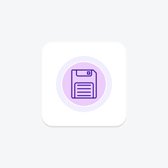 Floppy Disk icon, disk, storage, data, computer circle icon, editable vector icon, pixel perfect, illustrator ai file