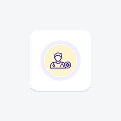 Medical Assistance circle icon , vector, pixel perfect, illustrator file