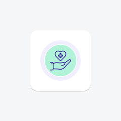 Medical Care circle icon , vector, pixel perfect, illustrator file
