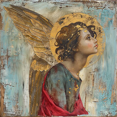 Anioł - ikona, portret malarski