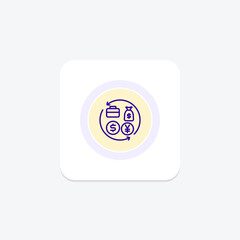 Payment Security circle icon , vector, pixel perfect, illustrator file