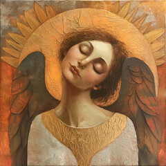 Anioł - portret, ikona, malarstwo