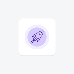 Boost Rocket black outcircle icon , vector, pixel perfect, illustrator file