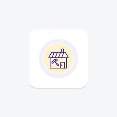 Home improvement circle icon , vector, pixel perfect, illustrator file