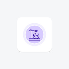 Experiment Beaker icon, beaker, experiment, science, laboratory, editable vector, pixel perfect, illustrator ai file