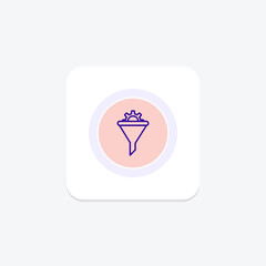 Funnel icon, tool, kitchen, liquid, pour, editable vector, pixel perfect, illustrator ai file