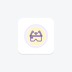Wifi Glasses line icon , vector, pixel perfect, illustrator file