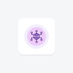 Network Connections line icon , vector, pixel perfect, illustrator file