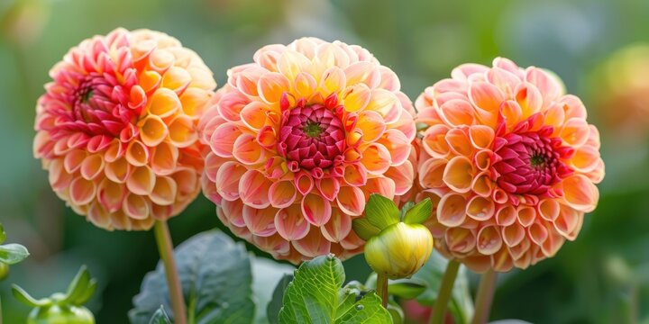 Flowering Ball Variety Dahlia Zundert Mystery Fox