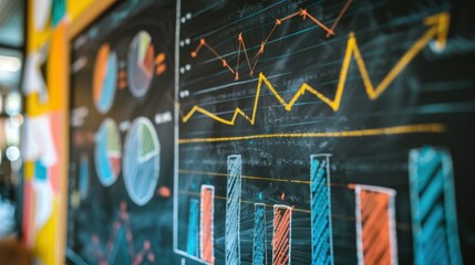 Hand-Drawn Charts on a Chalkboard