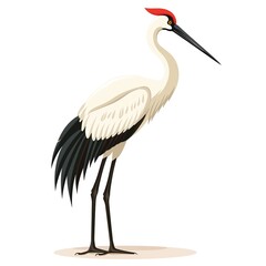 Fototapeta premium Crane Poison element animal cartoon isolated whitebackground 16:9