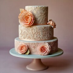 delicious looking and Brilliant Birthday cake design with Ai Generative