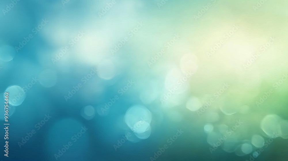 Poster light blue and green vector abstract blur template with a blurred gradient illustration in a simple 