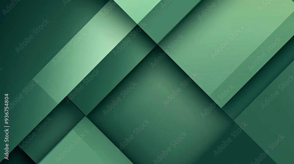 Poster green abstract background with geometric shapes and gradient colors, suitable for presentation desig