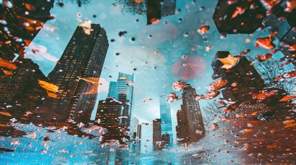 Upside Down City Reflection