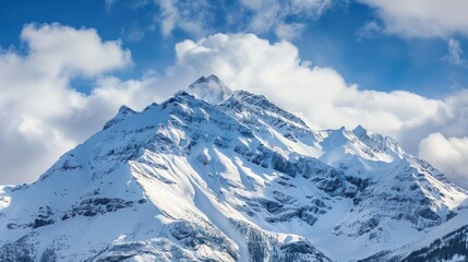 Naklejka premium Snow-capped Mountain Peak in Canada