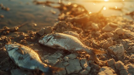 Fish died on dry land.