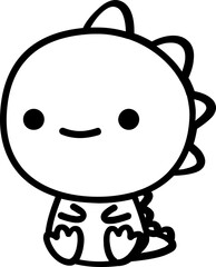 Baby Dinosaur Outline