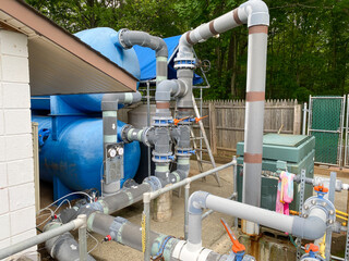 Recreational pool plumbing systems With Piping