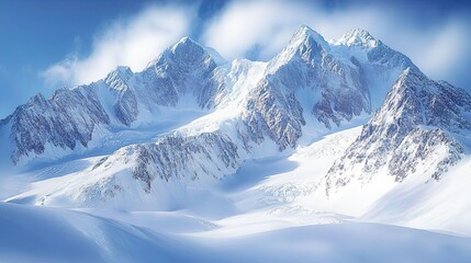 Majestic mountains with foggy summits ideal for crafting atmospheric and breathtaking scenic wallpapers