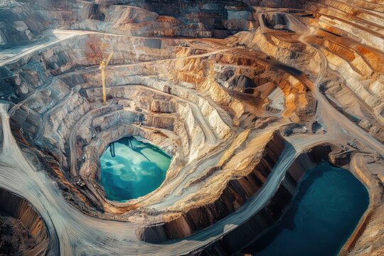 Mining at a mine for lithium, nickel, cobalt, graphite, manganese, alumina, tin, tantalum, magnesium and vanadium. Concept for mining in sensitive areas. 