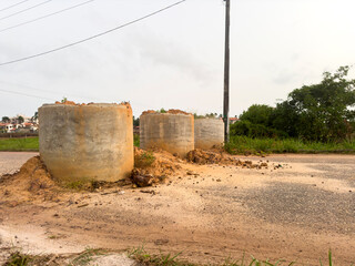 abandoned factory in the desert